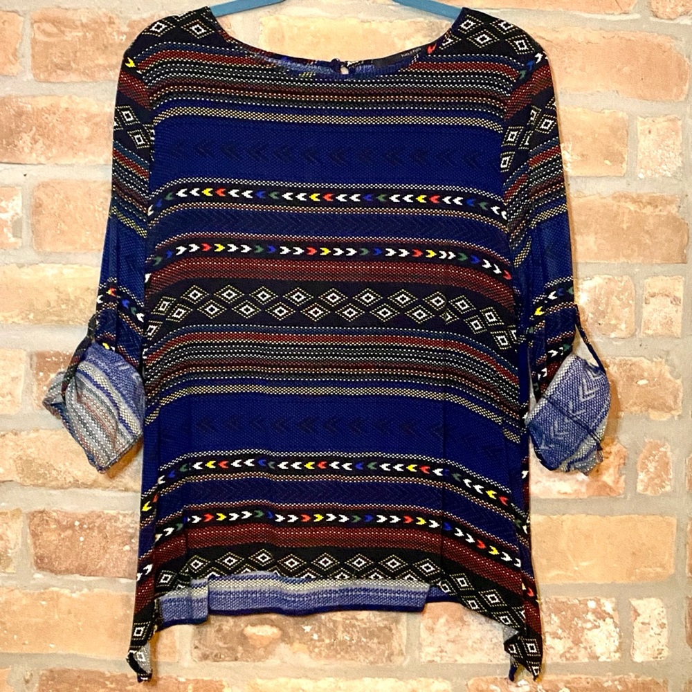 ModCloth Fun2Fun Colorful Pixelated Print Top - Lg - Picture 5 of 8